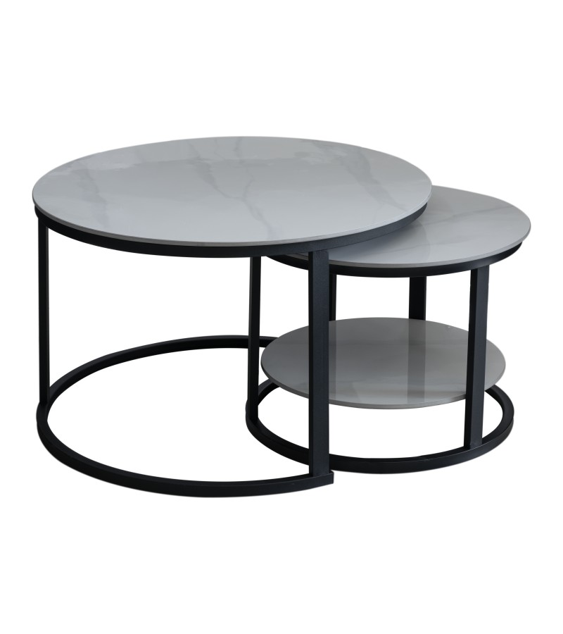 magazine table comp. (2pcs) FSZD-682#-WB Color: WHITE