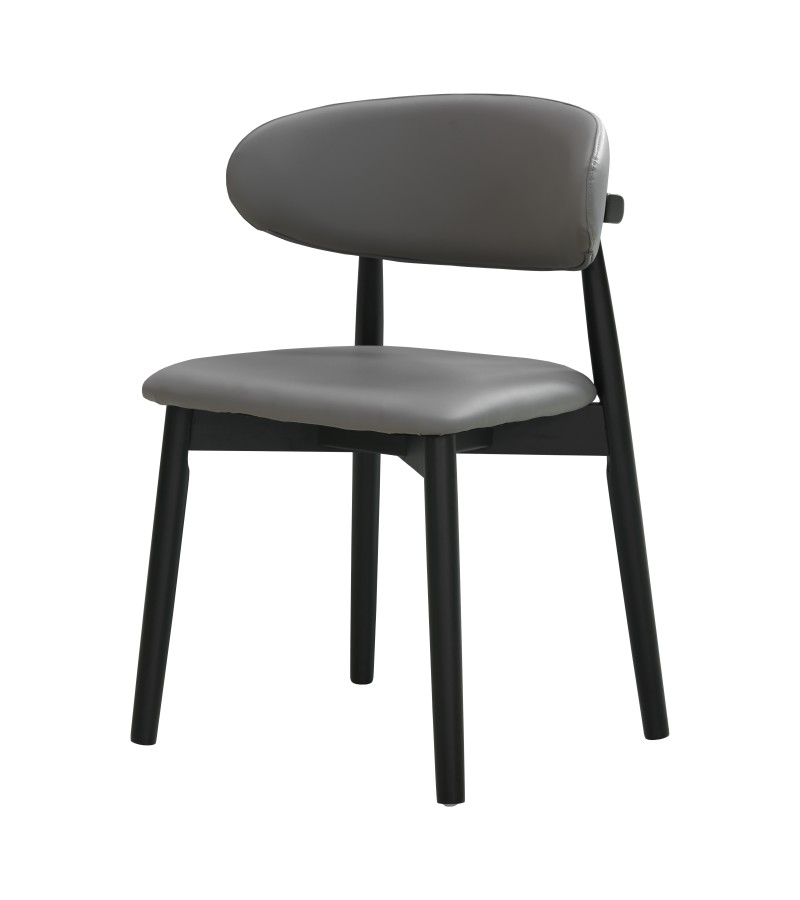 სკამი ხის ფეხებით  FSWC-0034  ფერი. SD08-19  GREY