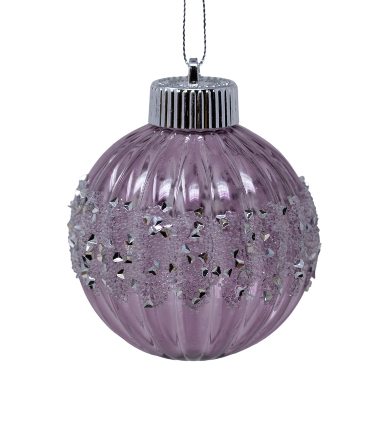 Новогодняя игрушка-шар 3 шт 8 см LILI24-A3-10010LP8