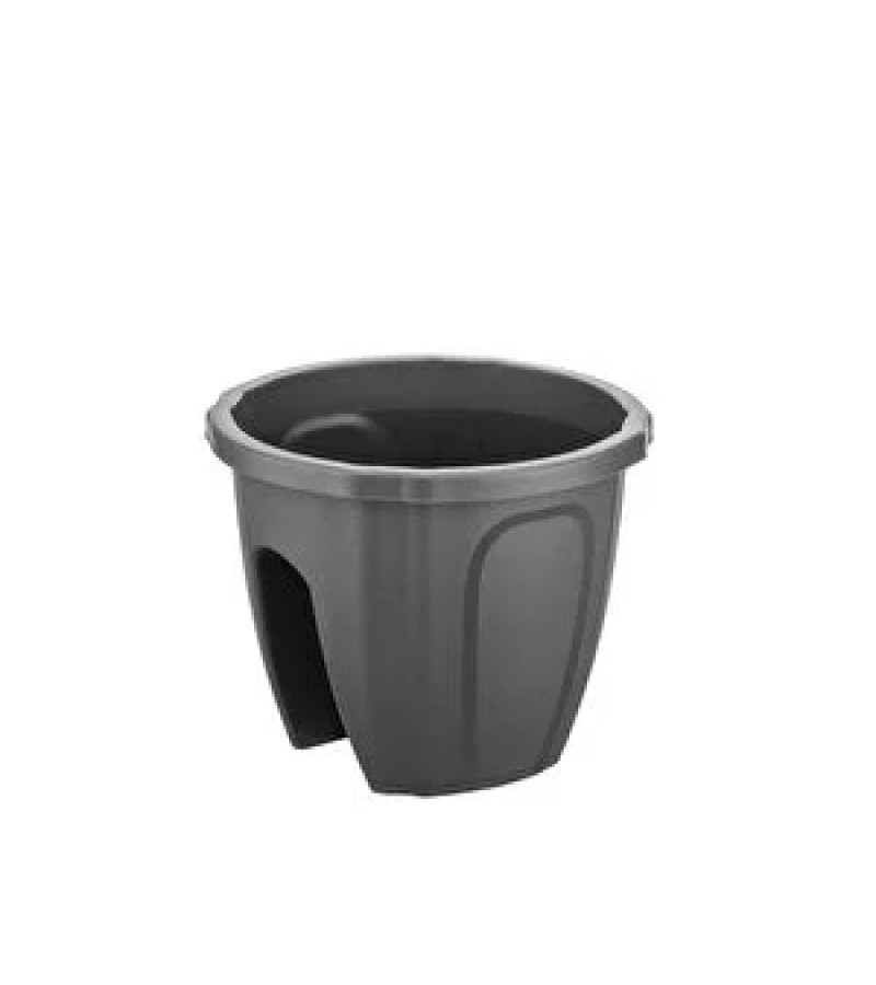 Plastic pot 5712 OPAL round 6L color. ANTHRACITE SENYAYLA