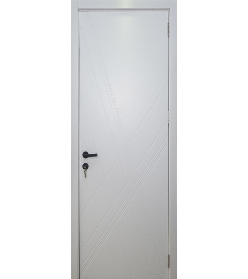 Дверь МДФ Графика-Х размер 70*2150 цвет 9003 Белая