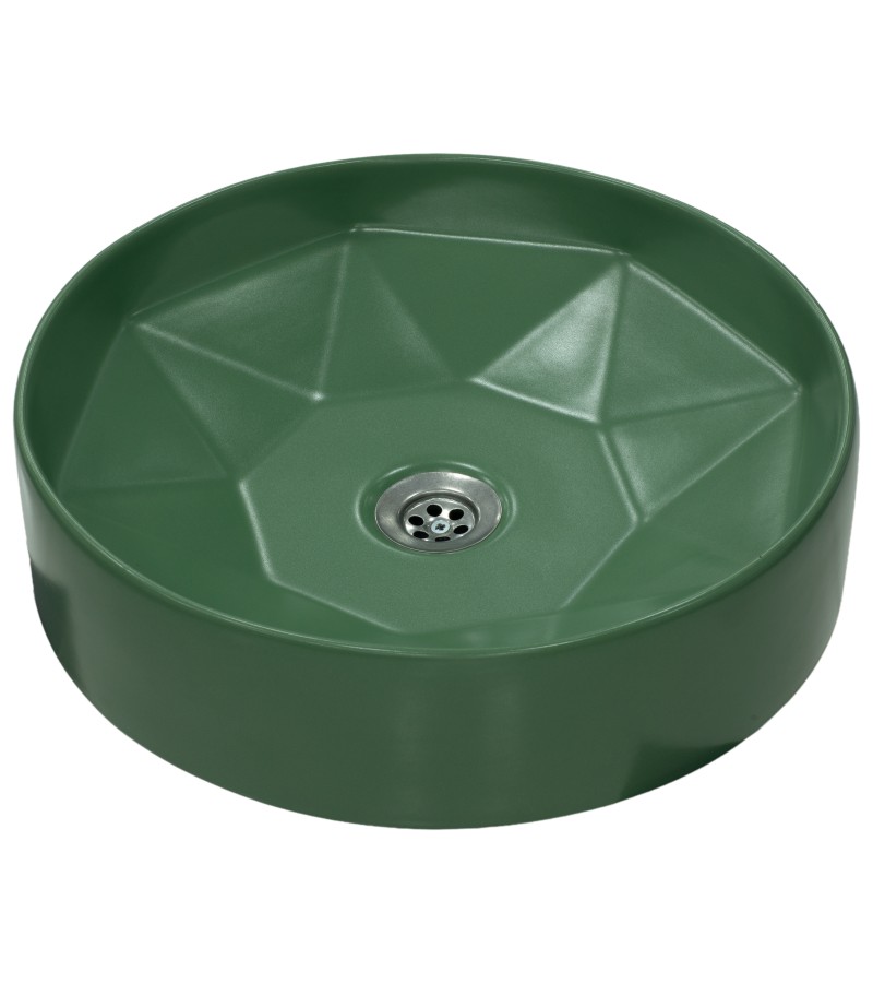 Handkerchief 42-cm DIAMANTE #3042-128 Color: Matte Green LUCCO