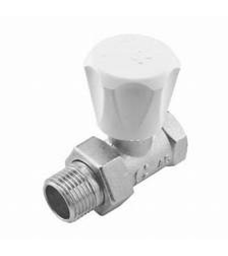 რადიატორის ვინტილი + დაბოლოება 1/2 სწორი  PEX-მიერთებით  (2ც კომპ)  GK-09