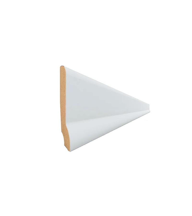 ლამინ. იატაკის პლინტუსი  MDF 16*80*2800  SPR-5050/1 #3082  MATT BUTE WHITE   მწარ.  AGT