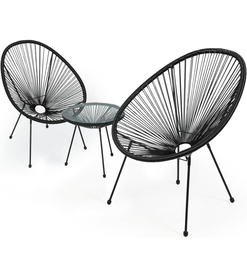 Outdoor table FS1039T Size: φ46*H45cm-19x1.2mm Color. BLACK