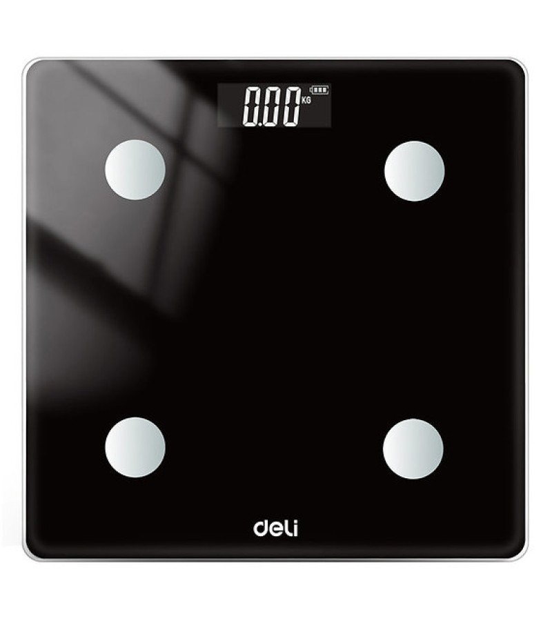 ელექტრო სასწორი  86120  26*26სმ  BLACK   მწარ.  deli 