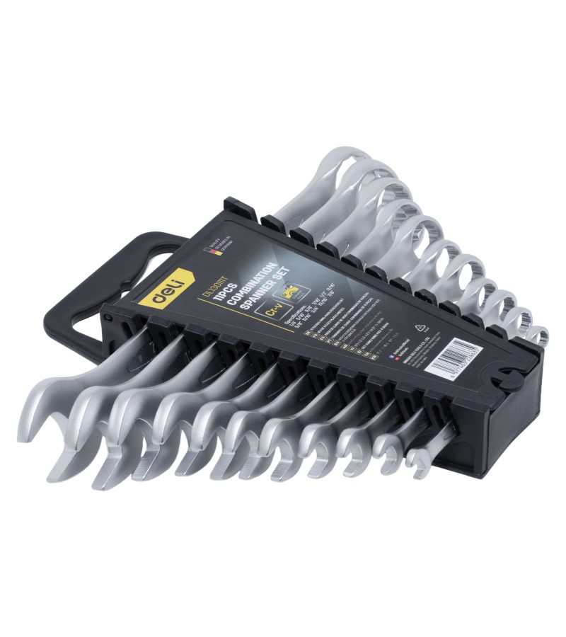 ქანჩების ნაკრები  (კომბინირებული)  11ც  DL130111T    მწარ.  d e l i 