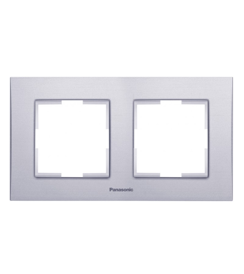 ჩამრთველ-როზეტის კანტი 2-ნი KARRE PLUS 55  ვერცხლისფერი WDTF18022SL-AMEA  Panasonic