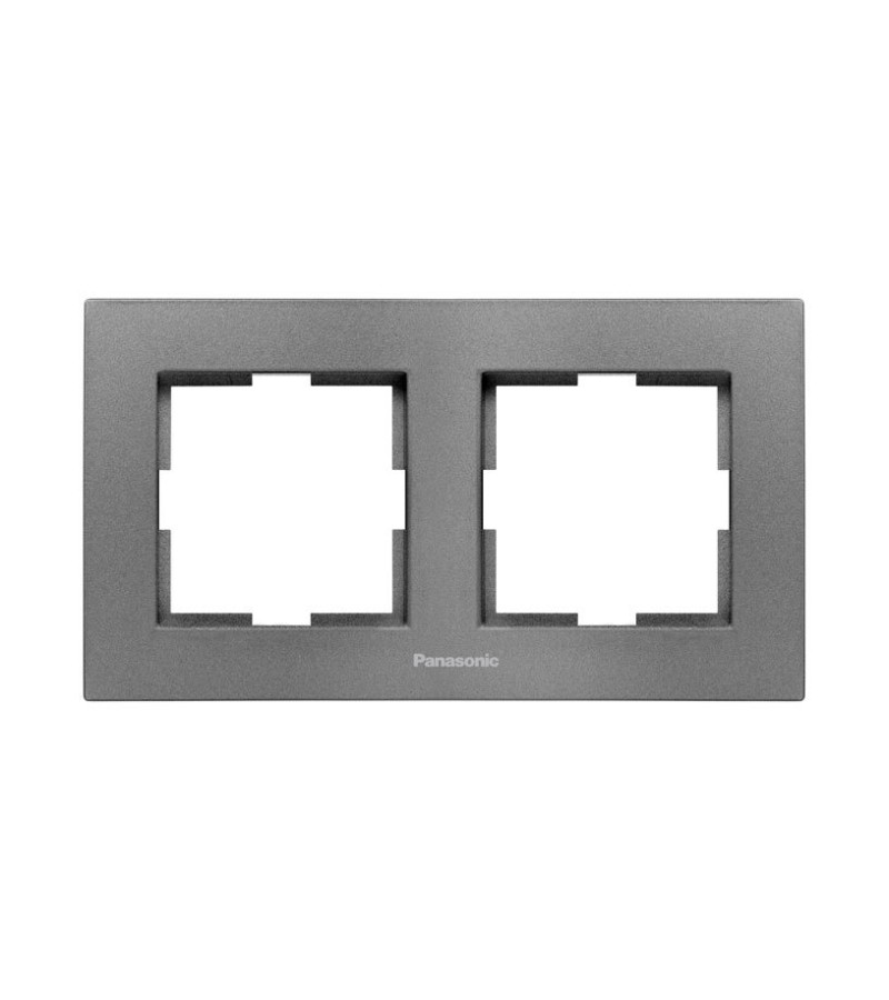 ჩამრთველ-როზეტის კანტი 2-ნი მისად.  KARRE PLUS 55  ვერცხლისფერი WDTF18092SL-AMEA   Panasonic