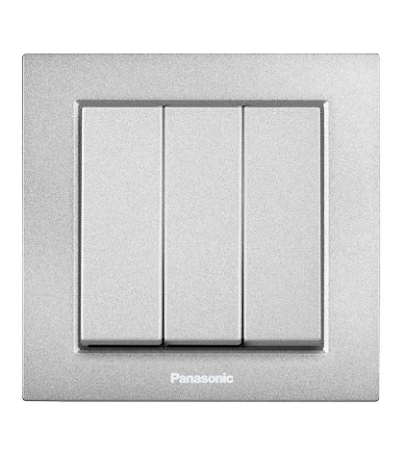 გადამრთველის  მექანიზმი  3-ნი  KARRE  PLUS 55  ვერცხლისფერი  WDTT00152SL-EU1  Panasonic