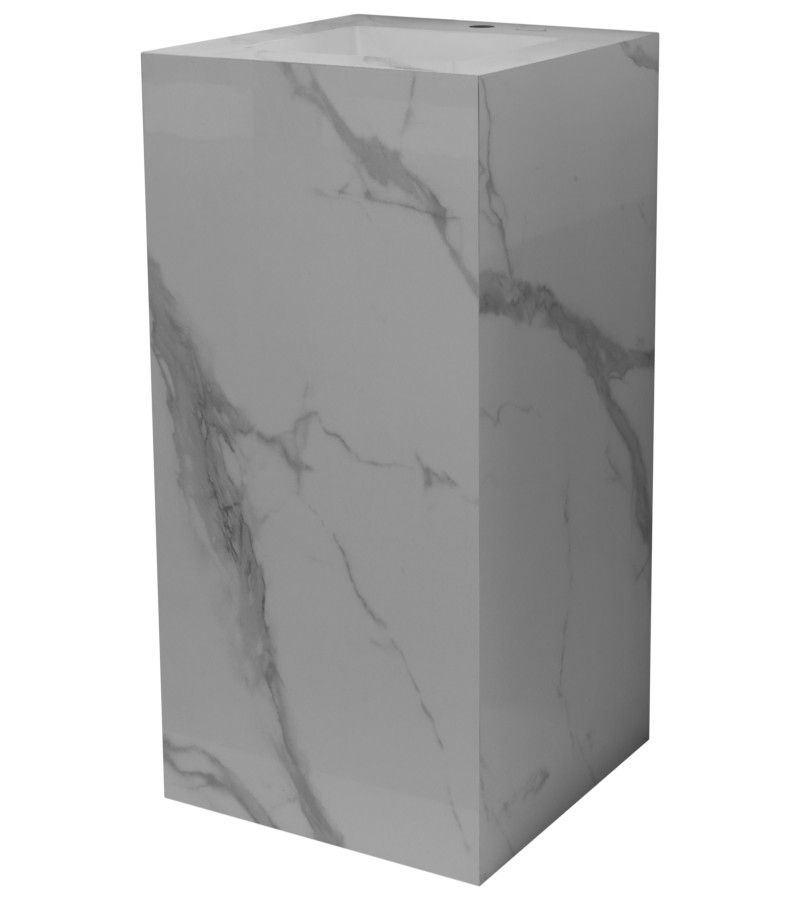 Полотенцесушитель моноблок KS-BASIN-40 цвет БЕЛЫЙ размер 40*40*81,5 см