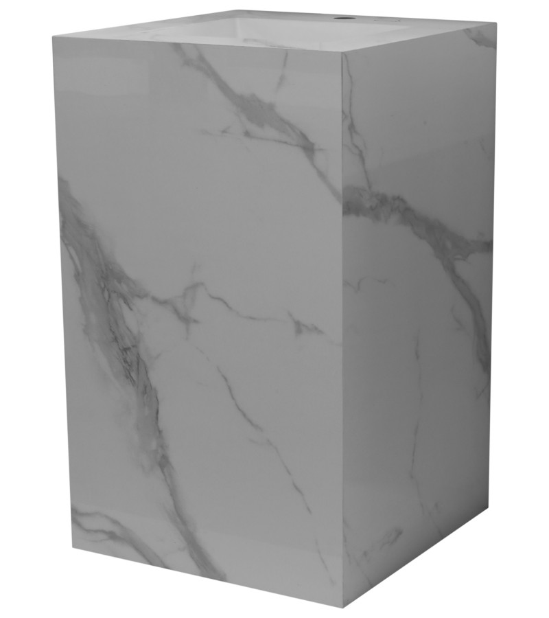 Полотенцесушитель моноблок KS-BASIN-50 цвет БЕЛЫЙ размер 50*50*81,5 см