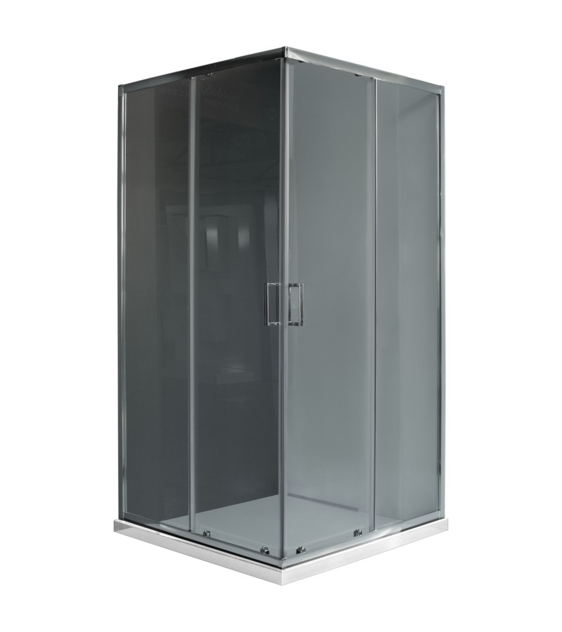 Комплект стекла для душевой кабины. Размер А-1601-10. 100*100*195 см. С белой окантовкой 5*6 см. Aokelya