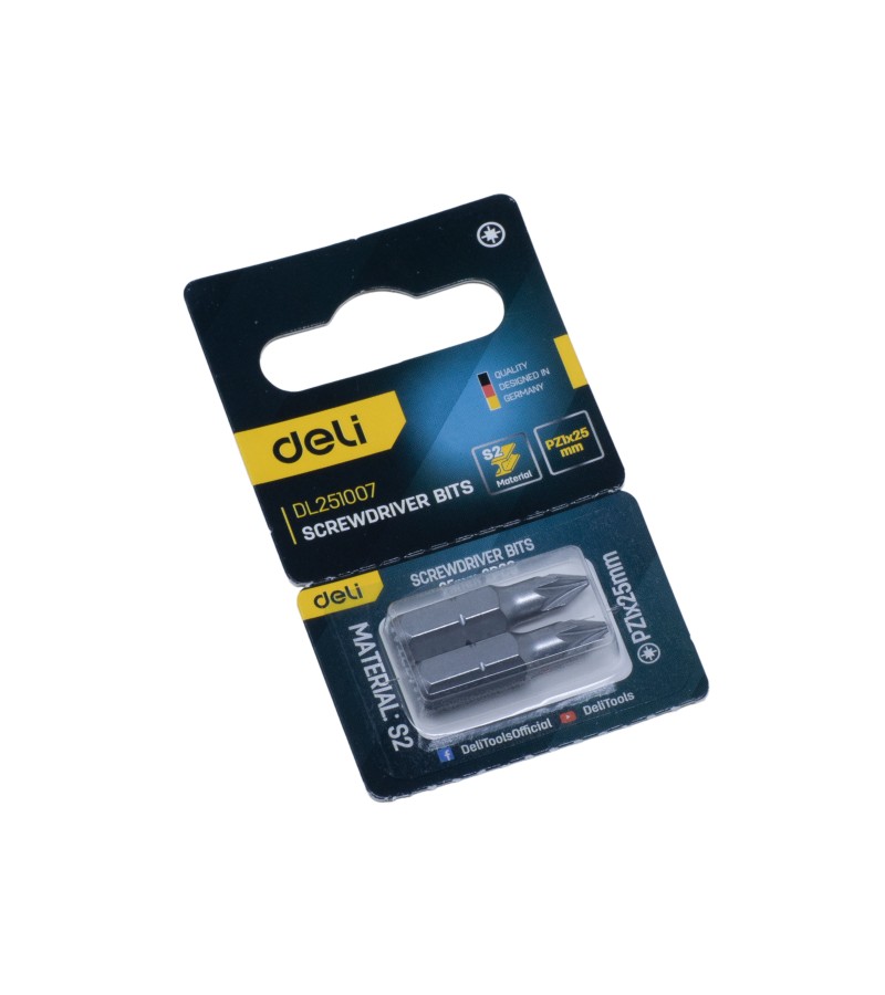 სახრახნისის პირები  2ც  PZ1x25მმ   DL251007    მწარ.  deli 