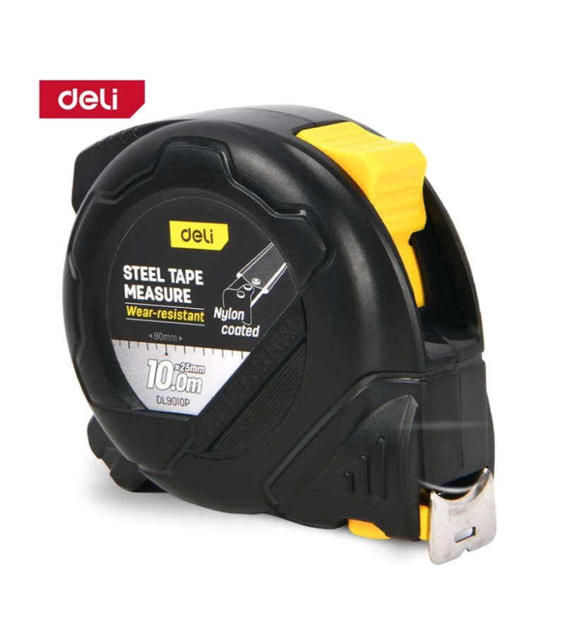 Рулетка измерительная 10м *25 DL9010P черная. d e l i