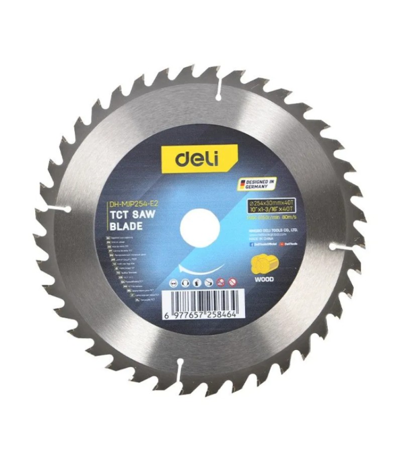 Диск отрезной (пила из твердого сплава) 254*30(мм) 40T DH-MJP254-E2 черный. d e l i