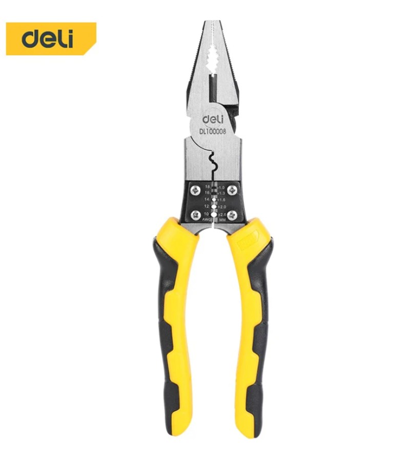 ბრტყელტუჩა  მრავალფუნქციური  8.5'' (215მმ)  DL100008    მწარ.  deli 