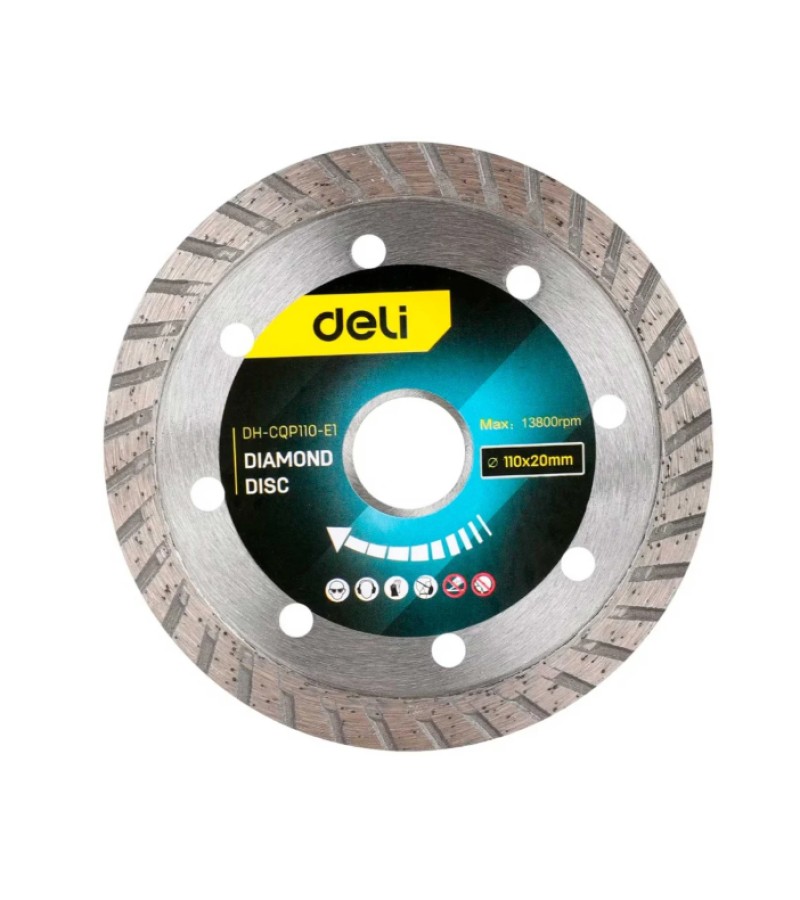 Diamond cutting disc 110x20 mm DH-CQP110-E1 black.  d e l i 