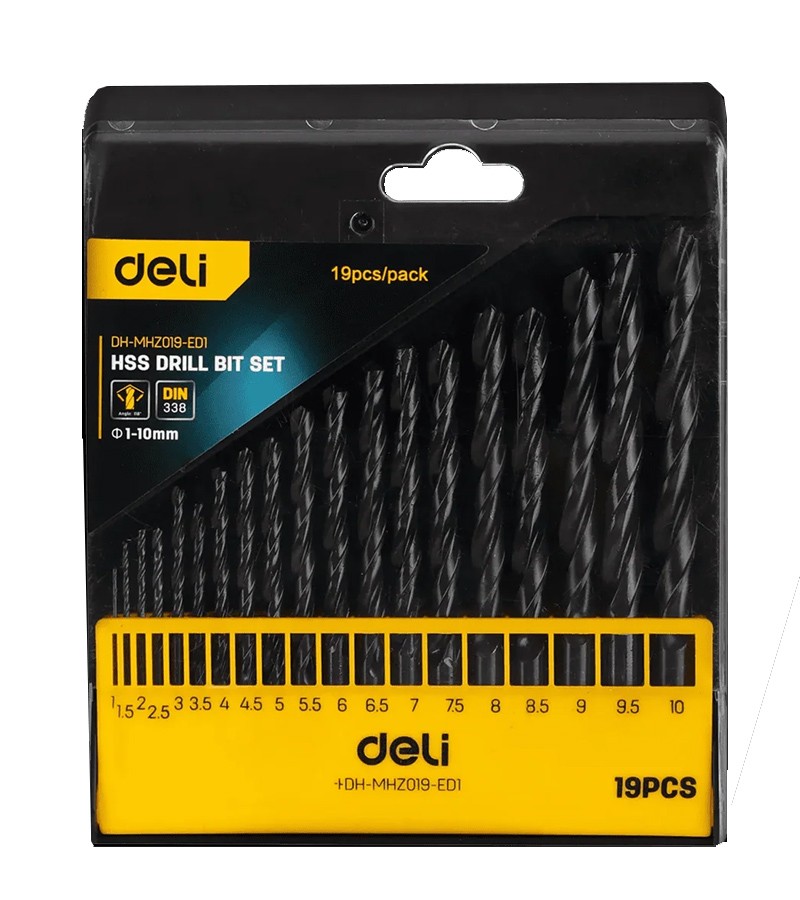 Hole Drill HSS 19 pcs #DH-MHZ019-ED1 d e l i 