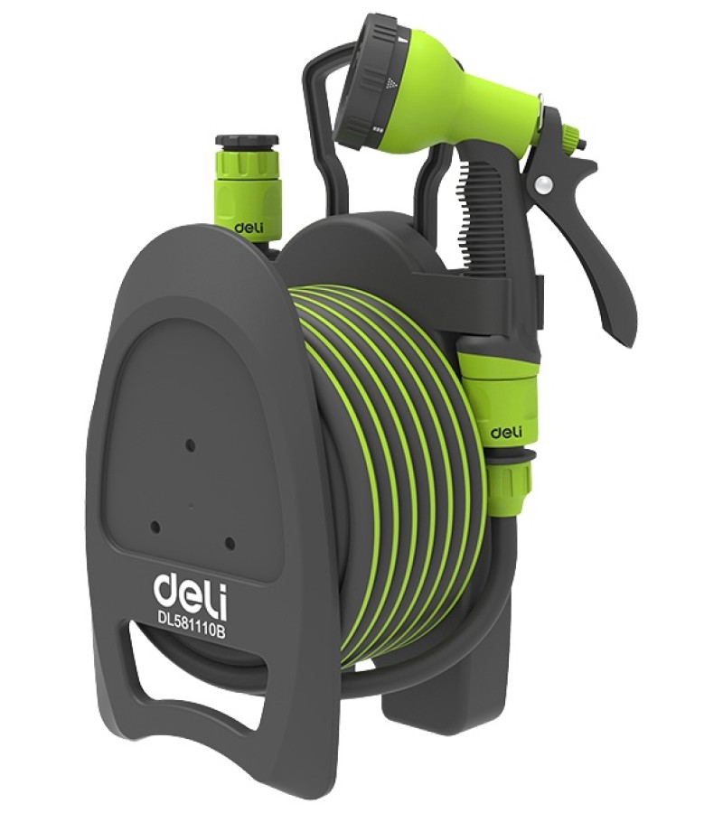 წყლის მილის ნაკრები  10მ + გამფრქვევი თავი  DL581110B   მწარ.  deli 