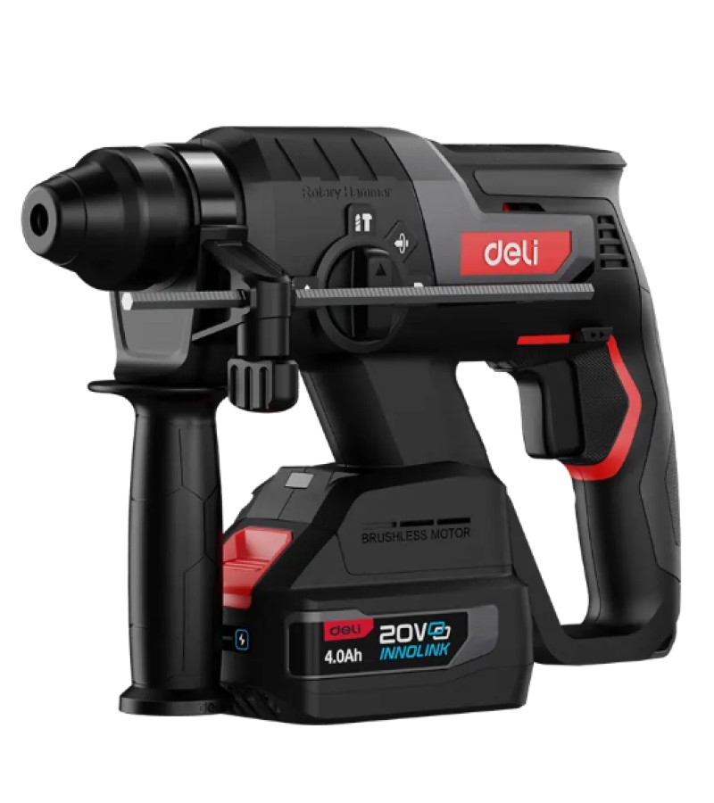 პერფორატორი  20V  22მმ  2J  4Ah*2  DE-DC20-2D4  RED   მწარ.  deli 