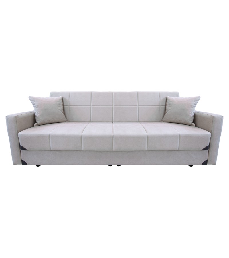 დივანი  3ნი  SELEN   #SOLO 103  ფერი. CREAM  ზომა :220/190*50*55 