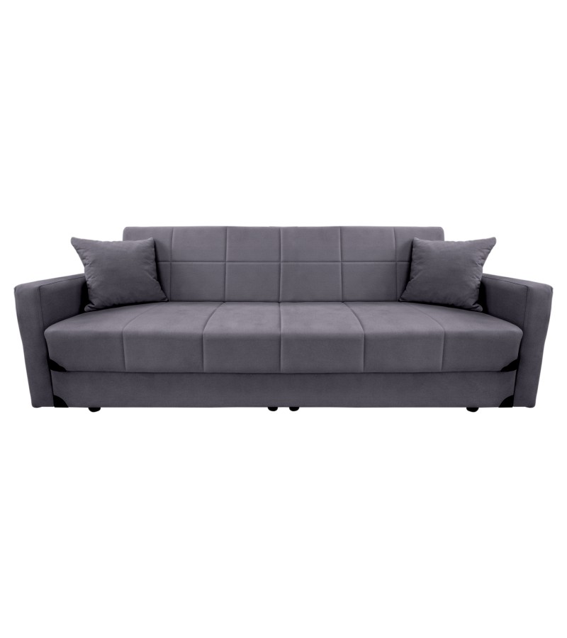 დივანი  3ნი  SELEN   #SOLO 117  ფერი. GRAY   ზომა :220/190*50*55 