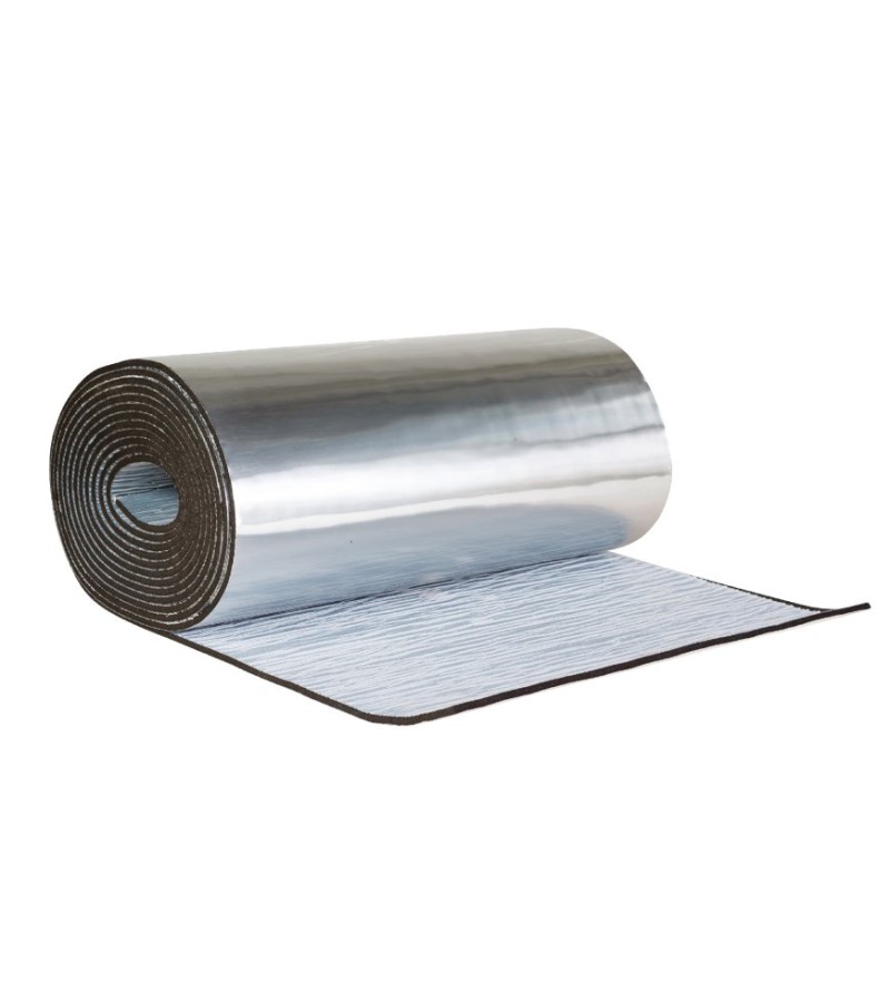 კაუჩუკის საიზოლაციო ღრუბელი  ალუმინის საფარით  6მმ X100სმ (30m2)  მწარ. ODE