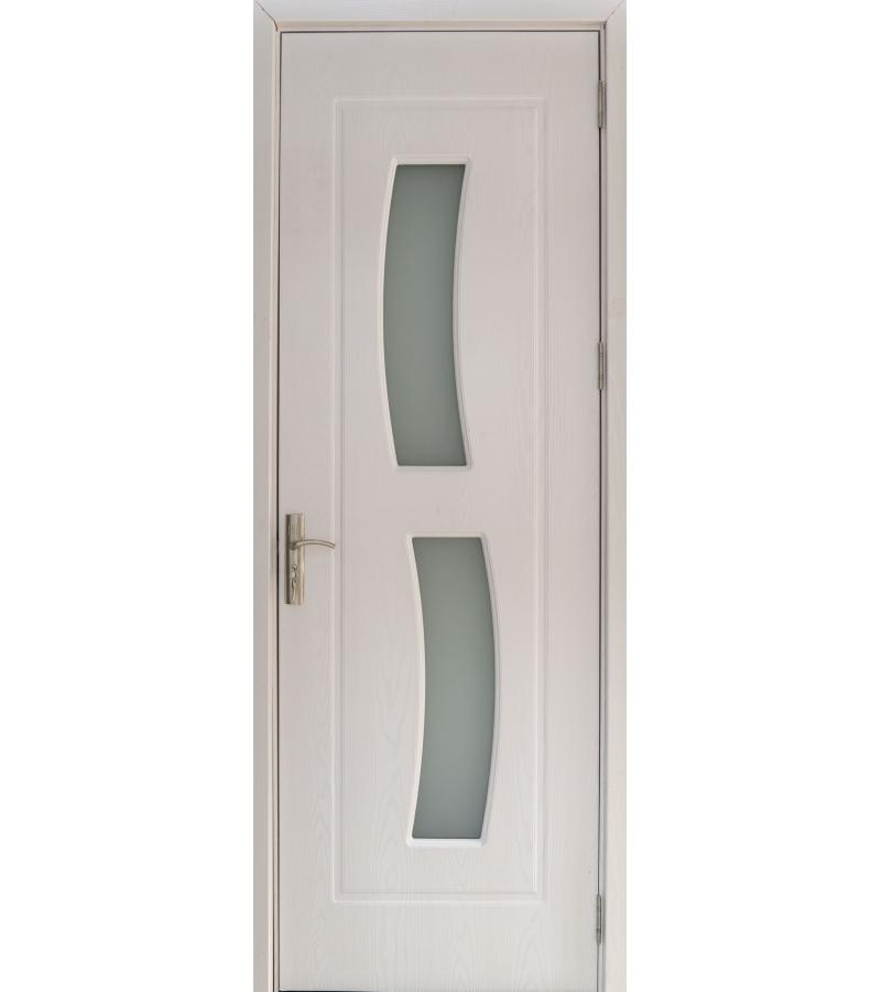 door with glass  KM-133 Size  215*80*4 color  Pearl White (AKC-021)