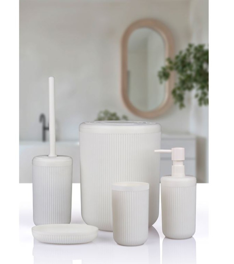 სააბაზ. აქსესუარ. ნაკრები  LINEA  OKY-370-B  (5ც)  ფერი : WHITE  OKYANUS