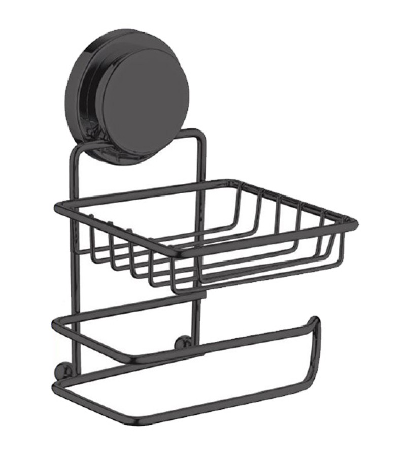 Вешалка для бумаги с полкой MGS-714 Цвет: черный OKYANUS