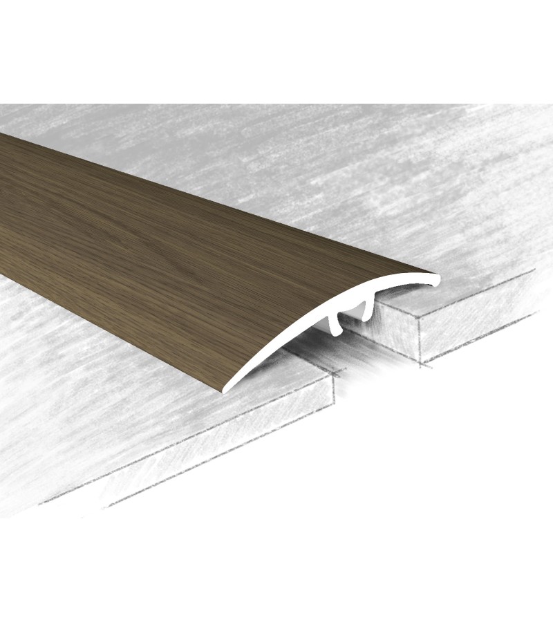 ლამინატის გადასაბმელი ალუმინის თვითწებადი 41მმ   #72-017К 0,90მ  Дуб   მწარ.  KTM