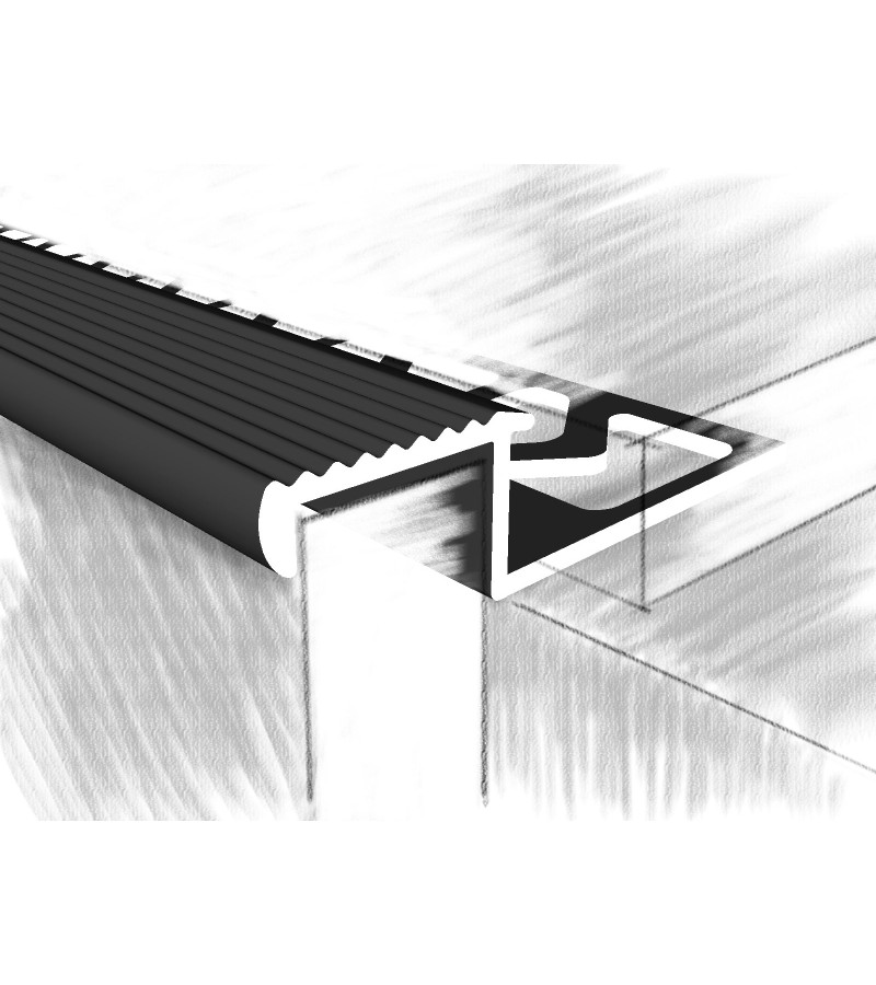 Aluminum angle Z 14X10mm #352-05М 2,70m Black.  KTM