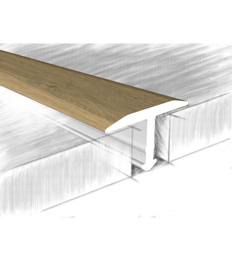 ალუმინის კუთხოვანა   T   13X6მმ  #324-415К 0,90მ  Дуб  Светлый   მწარ.  KTM