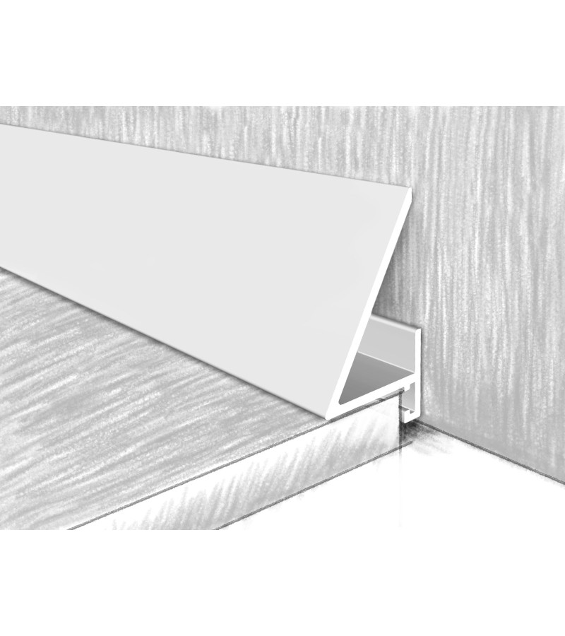 Aluminum micro-plinth 16-25 mm МС1625-013Е 2,4 m БЕЛХЙ dark.  KTM