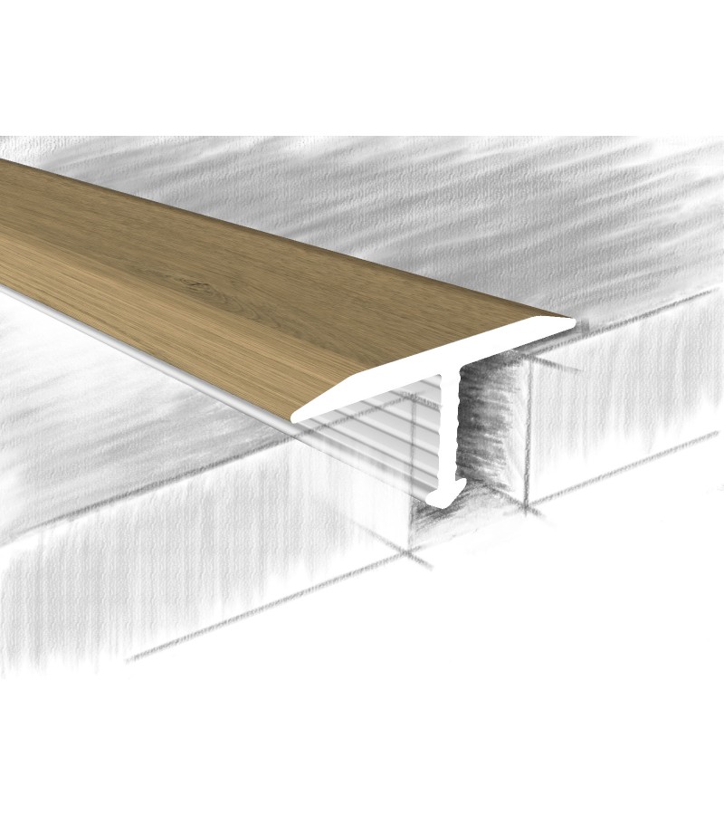 ალუმინის კუთხოვანა   T   18X6,8მმ  #318-616К 0,90მ  Дуб Ваниль   მწარ.  KTM