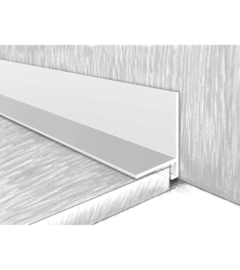 Aluminum micro-plinth 16-20 mm МС1620-013Е 2,4 m БЕЛХЙ dark.  KTM