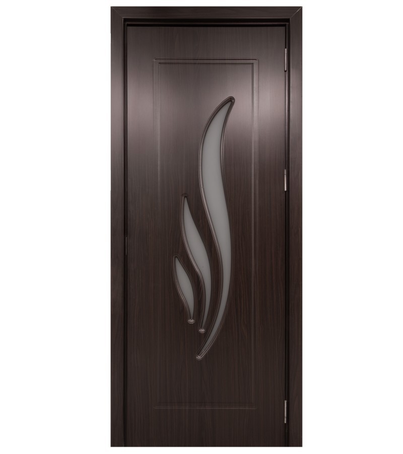 კარი მინით  KM-708 ზომა  215*80*4 ფერი  Walnut (7-5)