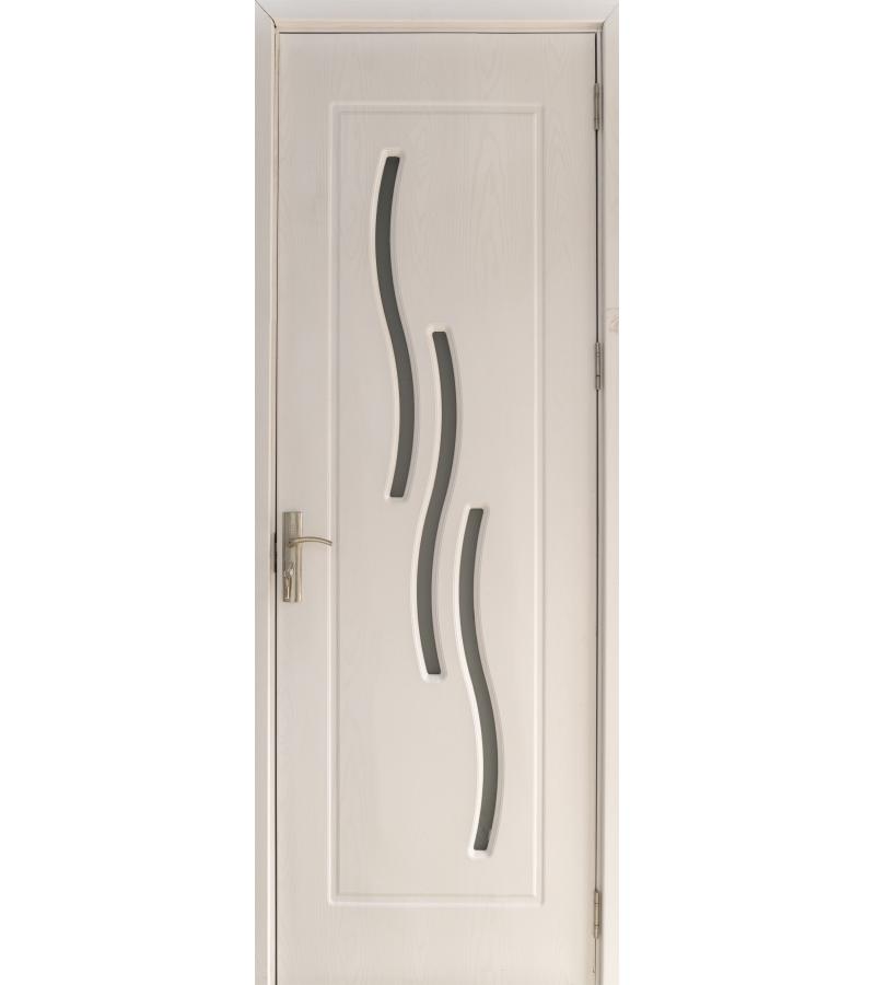 door with glass  OP-092 Size  205*75*4 color  Pearl White (AKC-021)