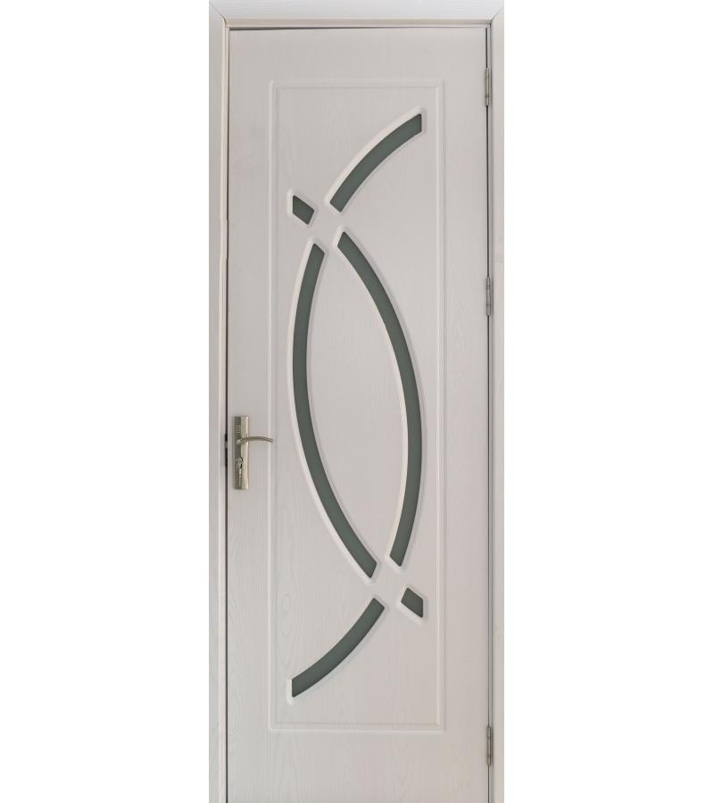 door with glass  OP-104 Size  215*75*4 color  Pearl White (AKC-021)