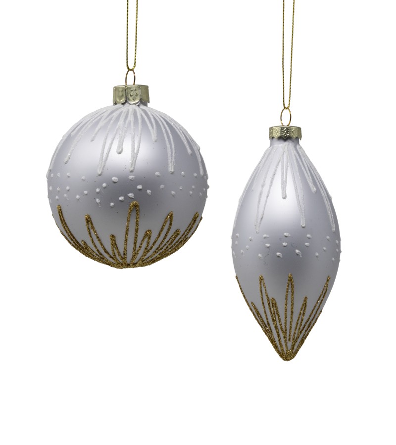 მინის საახალწლო სათამაშო  3ც  (SLSD-2515)  #15  ზომა: 8სმ