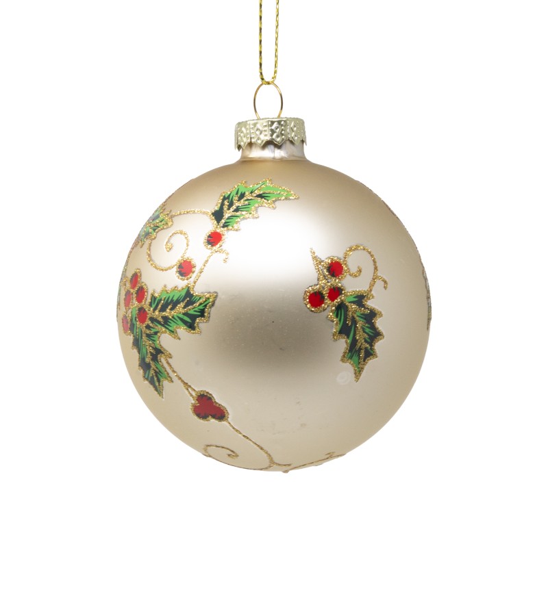 მინის საახალწლო სათამაშო  (SLSD-2508)  #08  ზომა: 8სმ