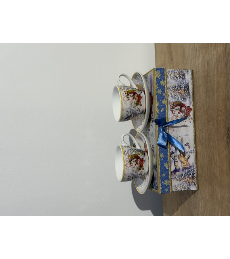 საახალწლო კერამიკული ჭიქა ლამბაქით  2ც  LC016S2/202   130ml