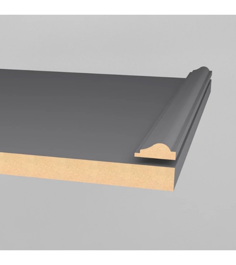 კედლის მოლდინგი  MP-1100/Supra Matt  MDF 12*30*2800  SUPRA MATT SAFARI GREY-3020  მწარ.  AGT