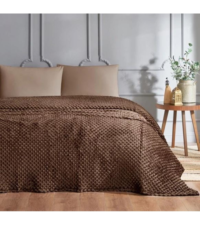 თხელი პლედი (ადიალა)  BATTANIYE  ზომა. 200*220სმ  ფერი. KAHVE    მწარ. OZDILEK