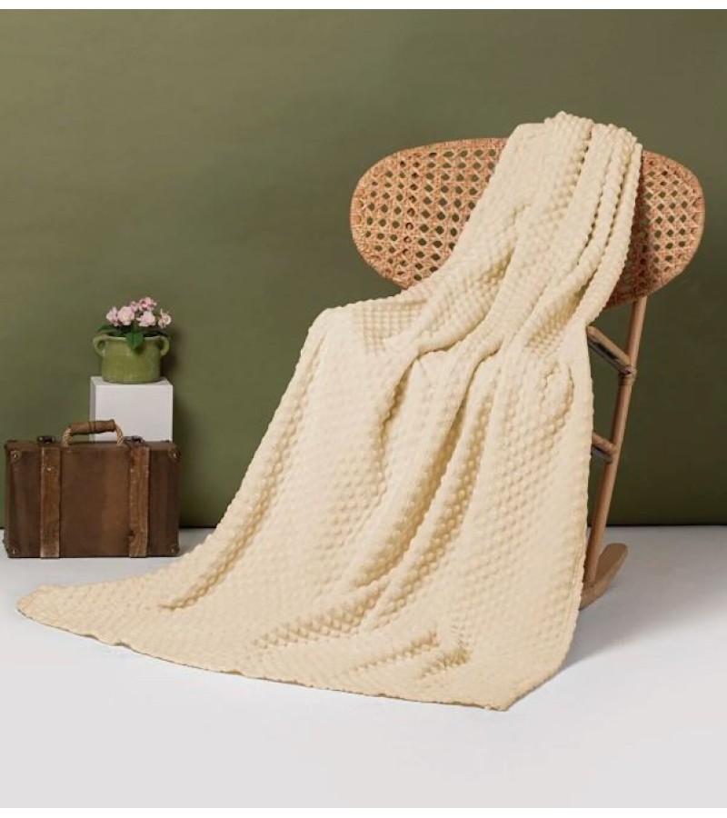 თხელი პლედი (ადიალა)  BATTANIYE  ზომა. 150*220სმ  ფერი. BEJ    მწარ. OZDILEK