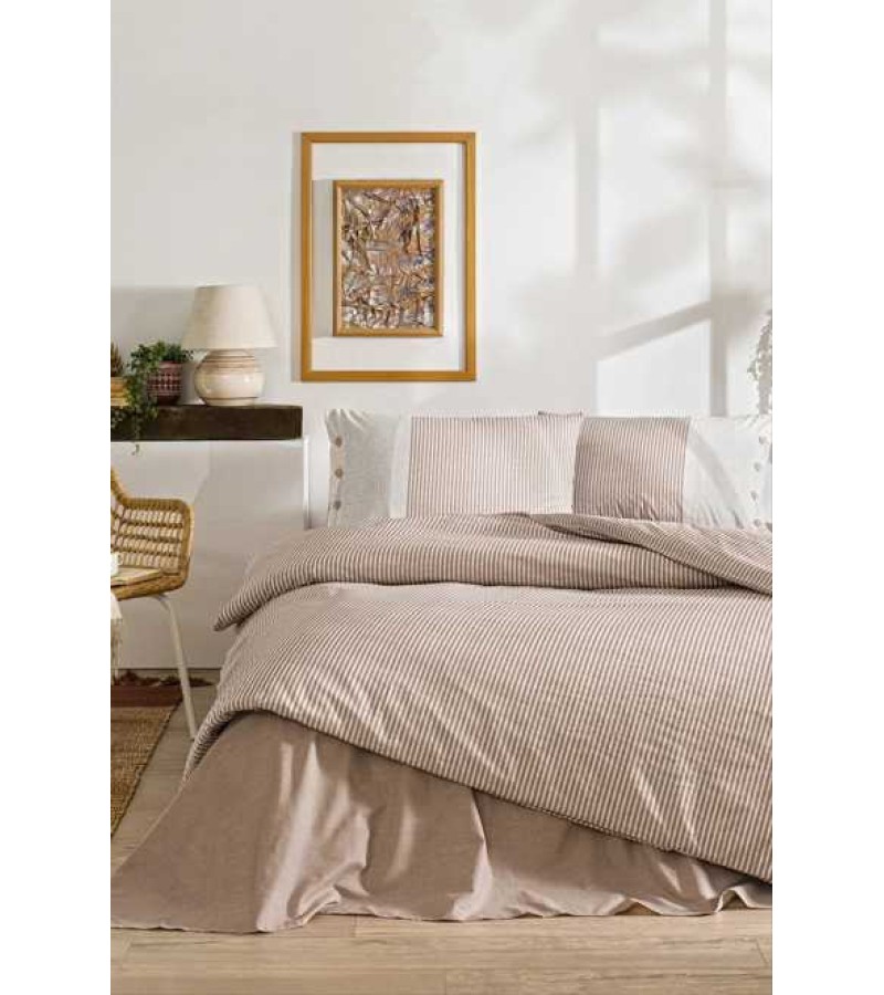 თეთრეულის ნაკრები  NATURAL  2-საწ. ფერი BEJ  მწარ. OZDILEK