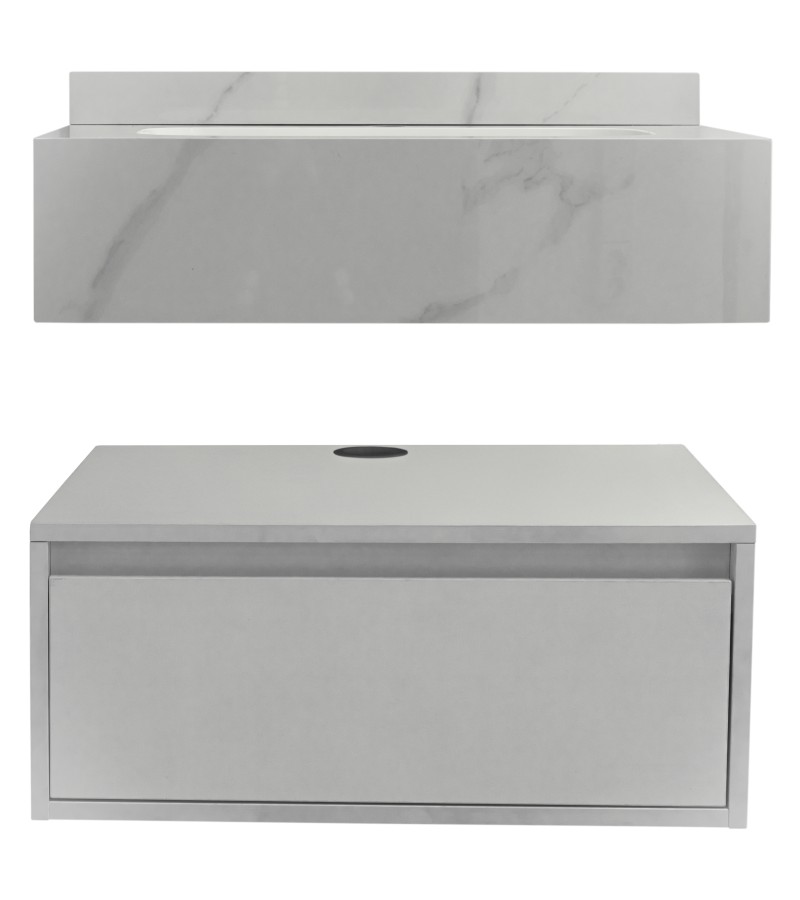 ხელსაბანი მონობლოკი  კარადით  JDF-60  ფერი. White  ზომა. 60*50*15 / 60*50*25 სმ