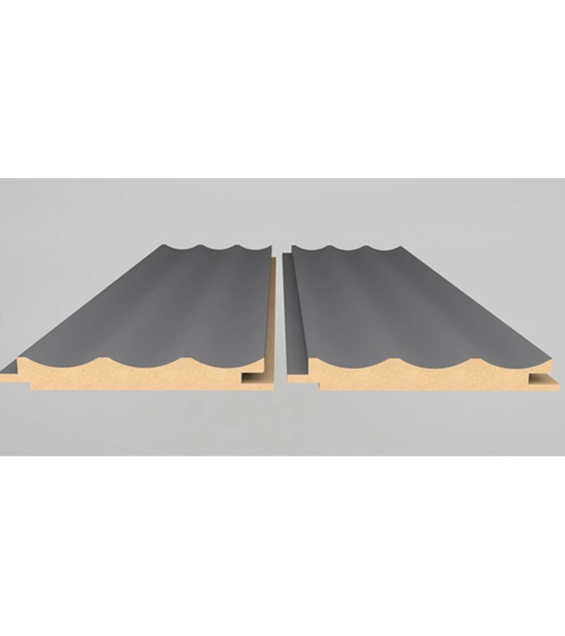 დეკორატიული პანელი  LB-2050  შესაღები  MDF 18*144*2800  MATT BUTE NEW WHITE  3082  მწარ.  AGT