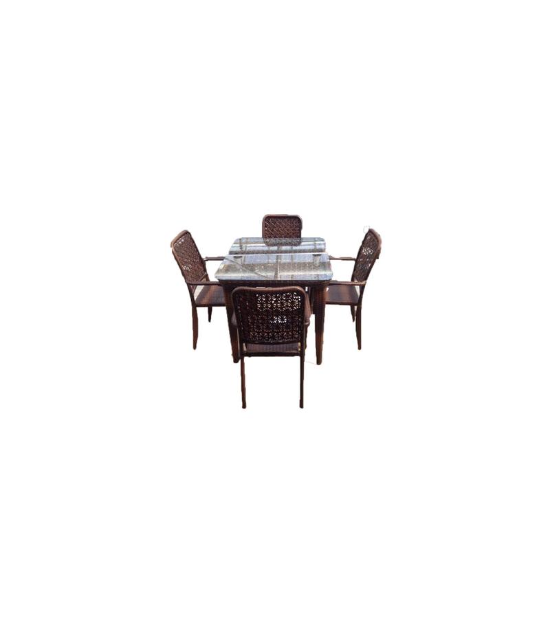 გარე მაგიდა სკამები  4+1  ( 4ც-სკამი ; 1ც-მაგიდა )   BZ-5231/D231 ფერი. BROWN